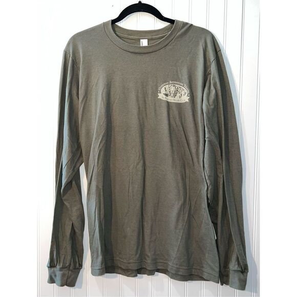 Overseas Adventure Travel Sir Edmund Hillary Club Men Olive Long Sleeve Tee Size - Picture 1 of 11